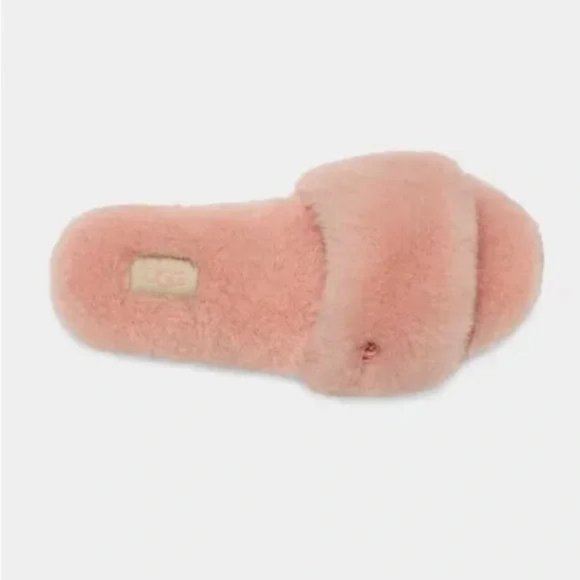 NEW UGG Size 10 Women's Fluff Slide II Shearling Slippers - Sunset Pink - Picture 4 of 5